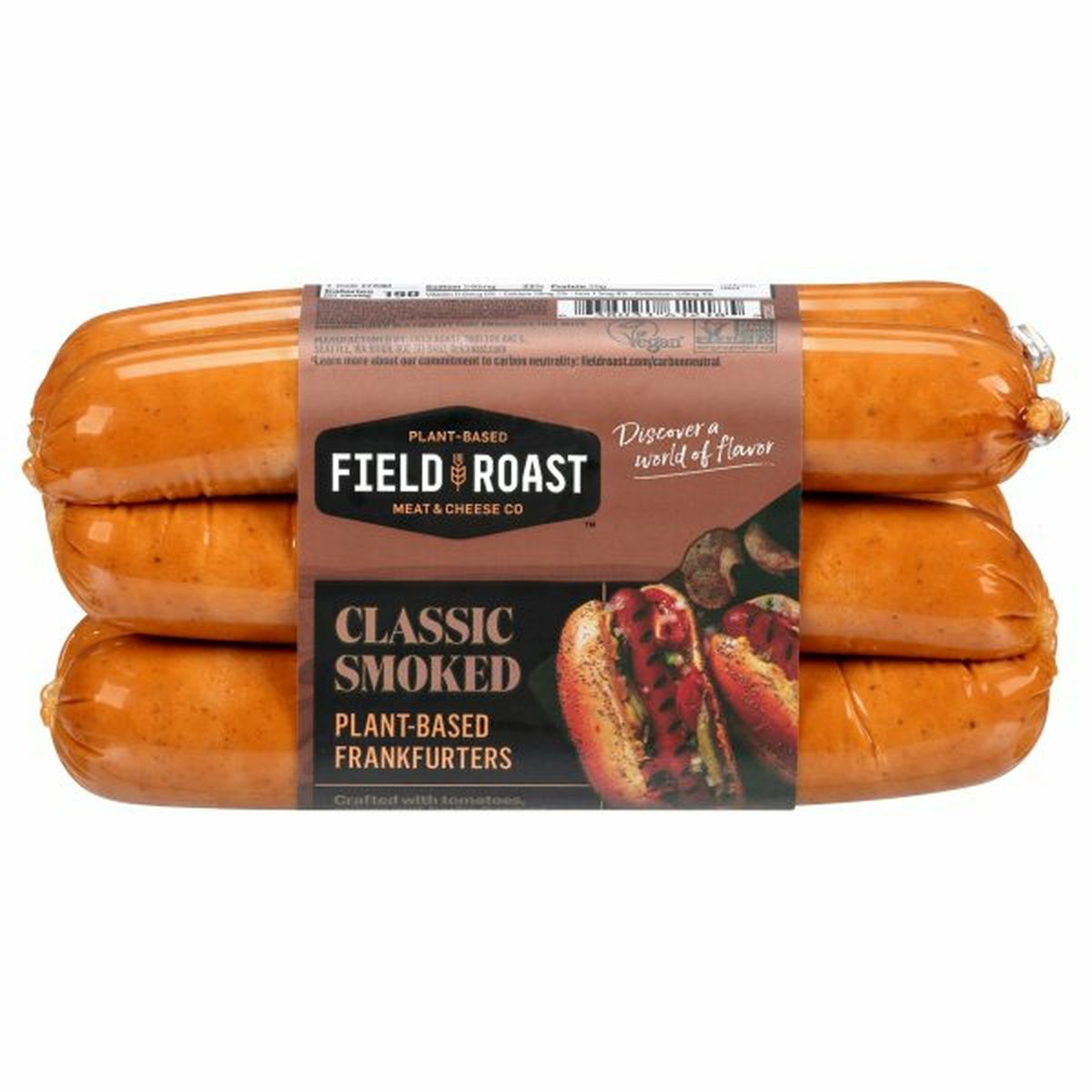 Calories in Field Roast Frankfurters, Classic Smoked, Plant-Based