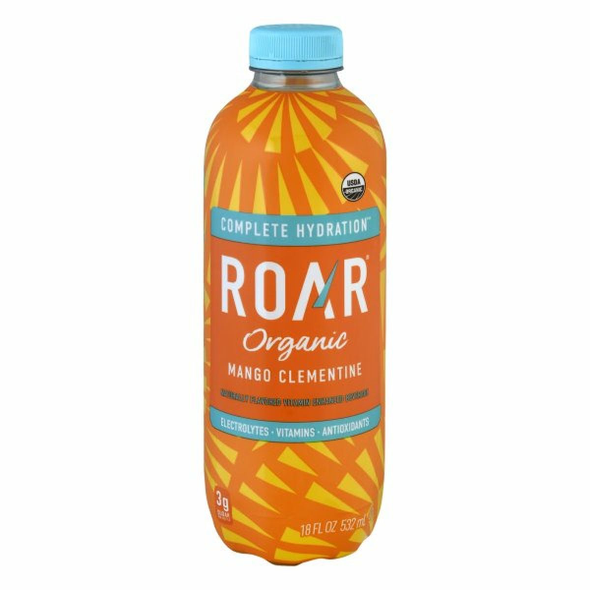 Calories in Roar Complete Hydration Vitamin Enhanced Beverage, Organic, Mango Clementine