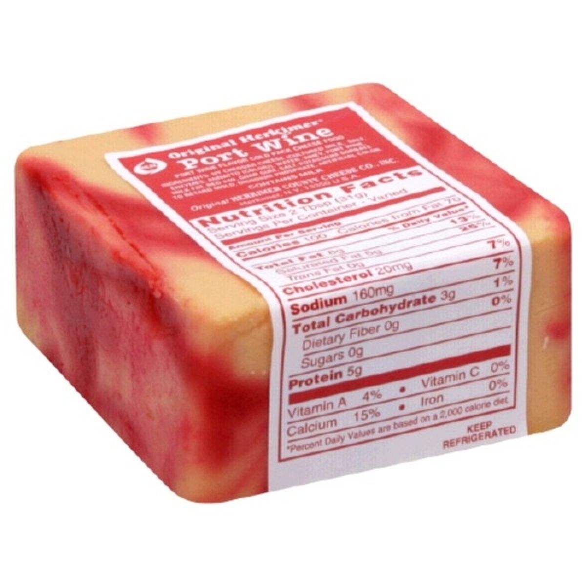 Calories in Herkimer Port Wine Cheese