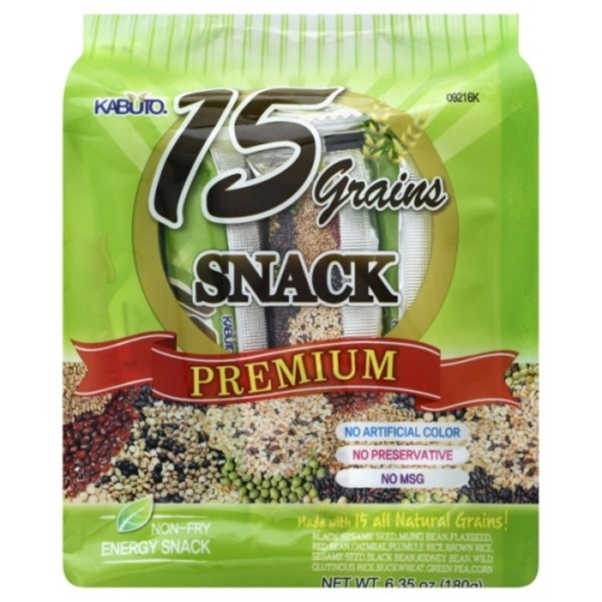 Calories in Kabuto 15 Grains Snack, Premium