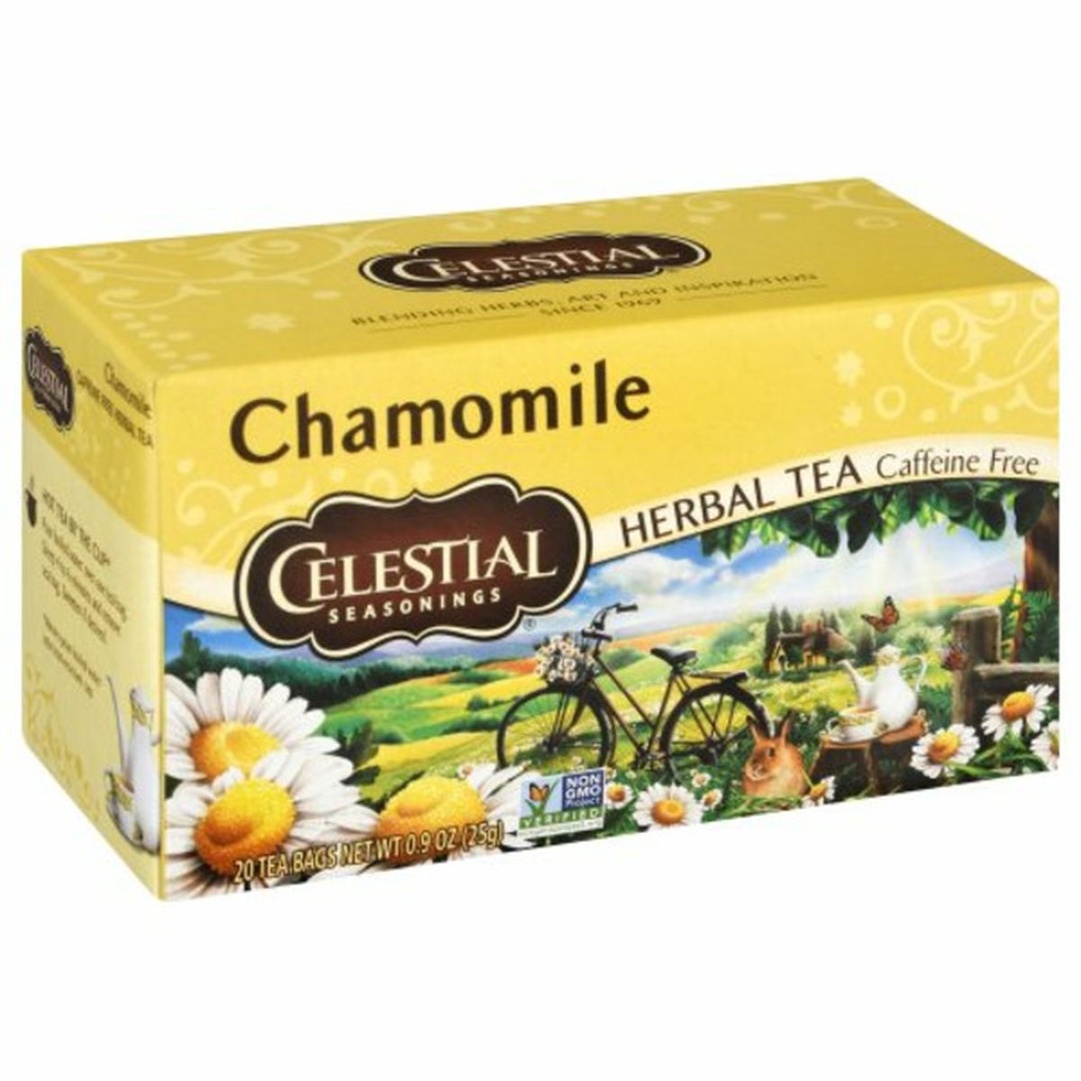 Calories in Celestial Seasonings Herbal Tea, Caffeine Free, Chamomile, Tea Bags