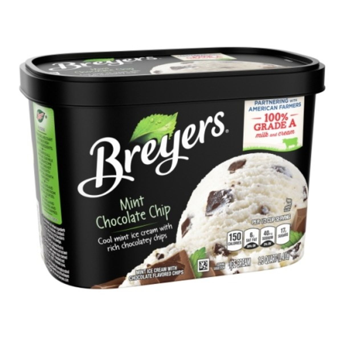 Calories in Breyers Ice Cream, Mint Chocolate Chip