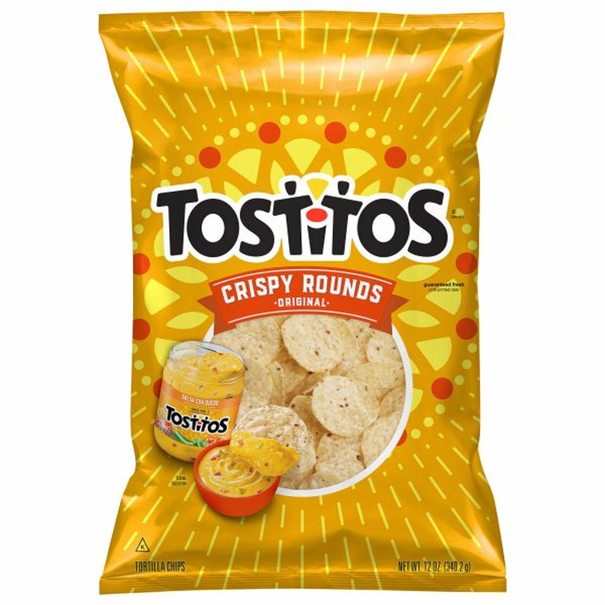 Calories in Tostitos Tortilla Chips, Original, Crispy Rounds