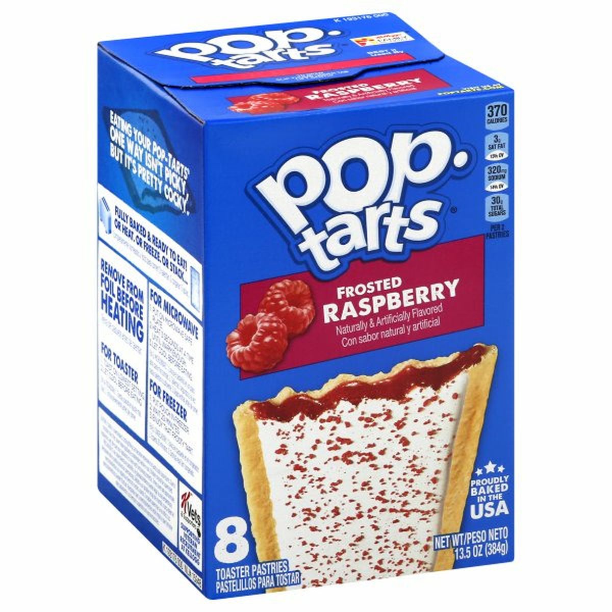 Calories in Kellogg's Pop-Tarts Toaster Pastries, Frosted, Raspberry