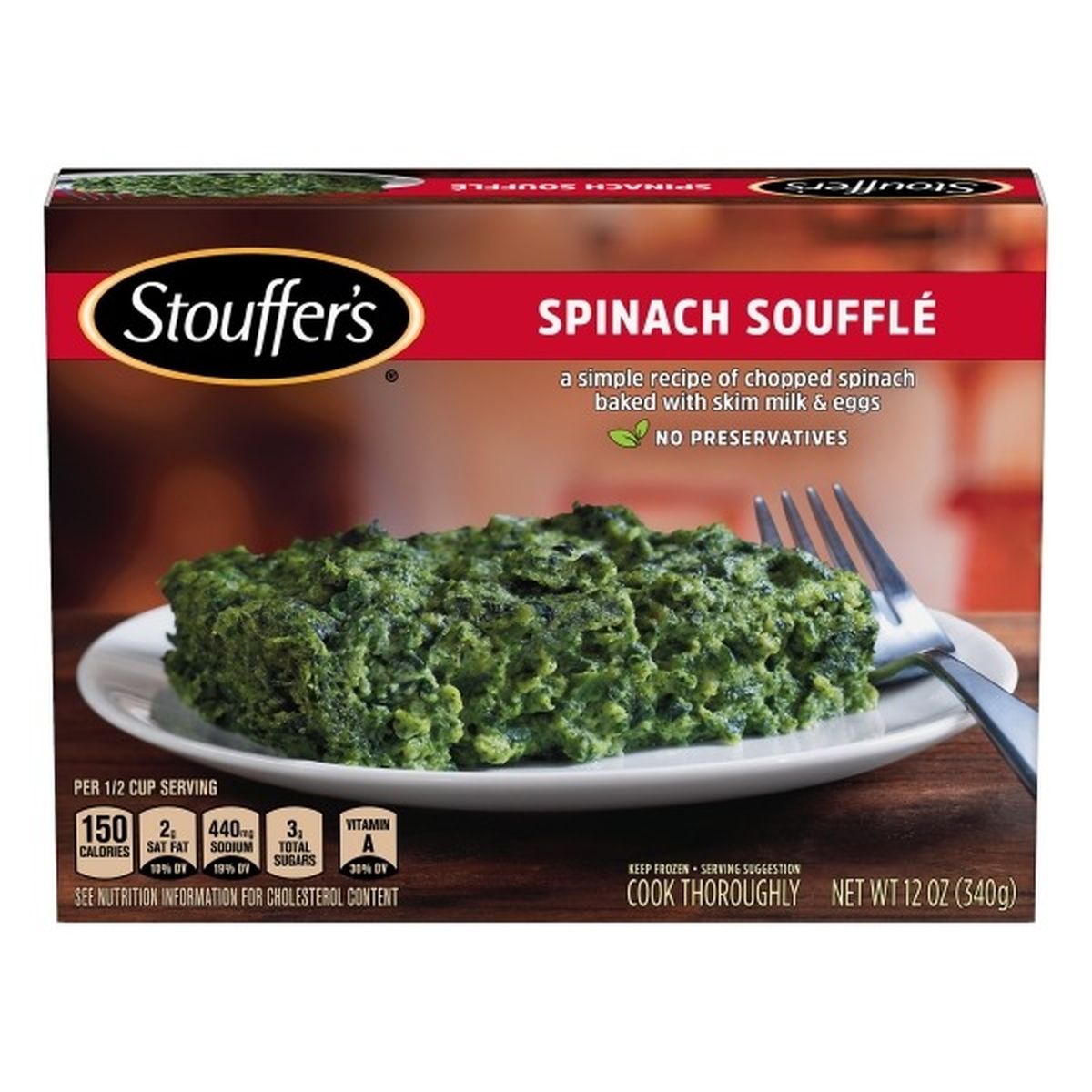 Calories in Stouffer's Spinach Souffle