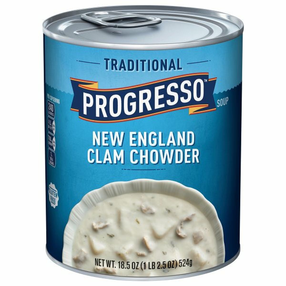 Calories in Progresso Soup, New England Clam Chowder, Traditional
