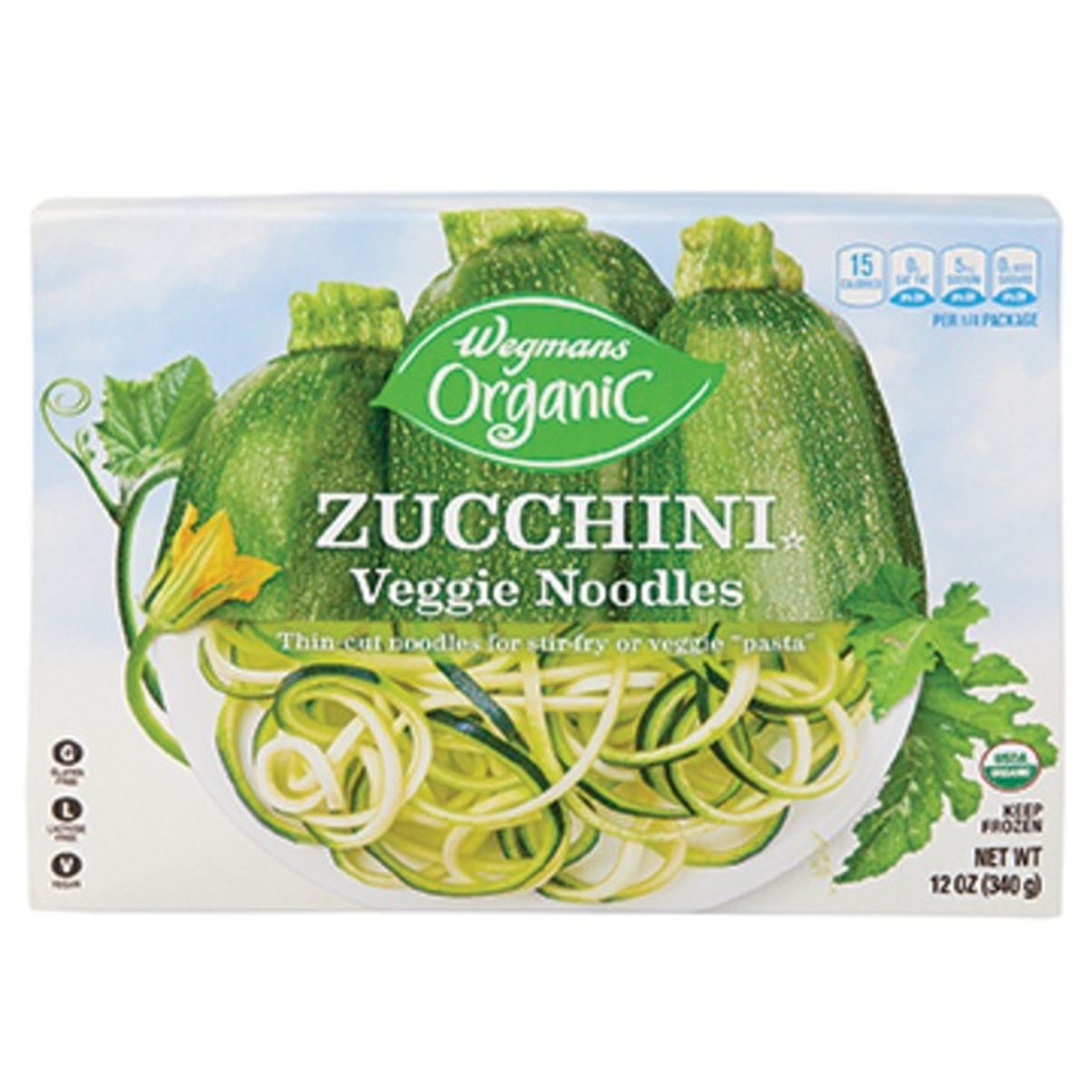 Calories in Wegmans Organic Zucchini Veggie Noodles