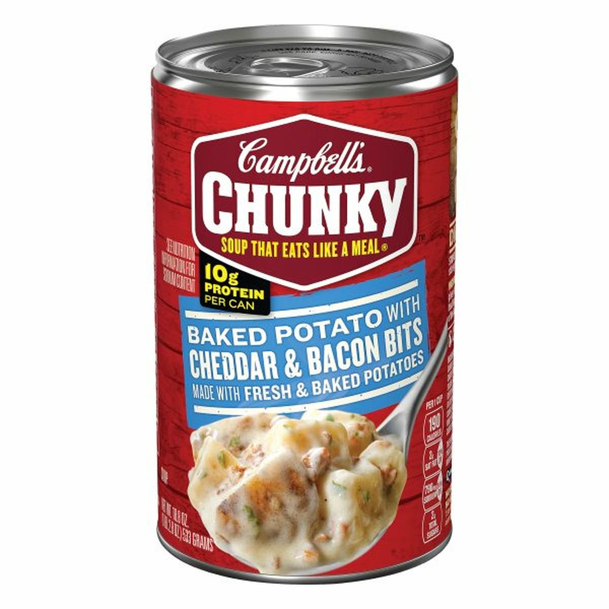 Calories in Campbell'ss Chunkys Soup, Baked Potato with Cheddar & Bacon Bits