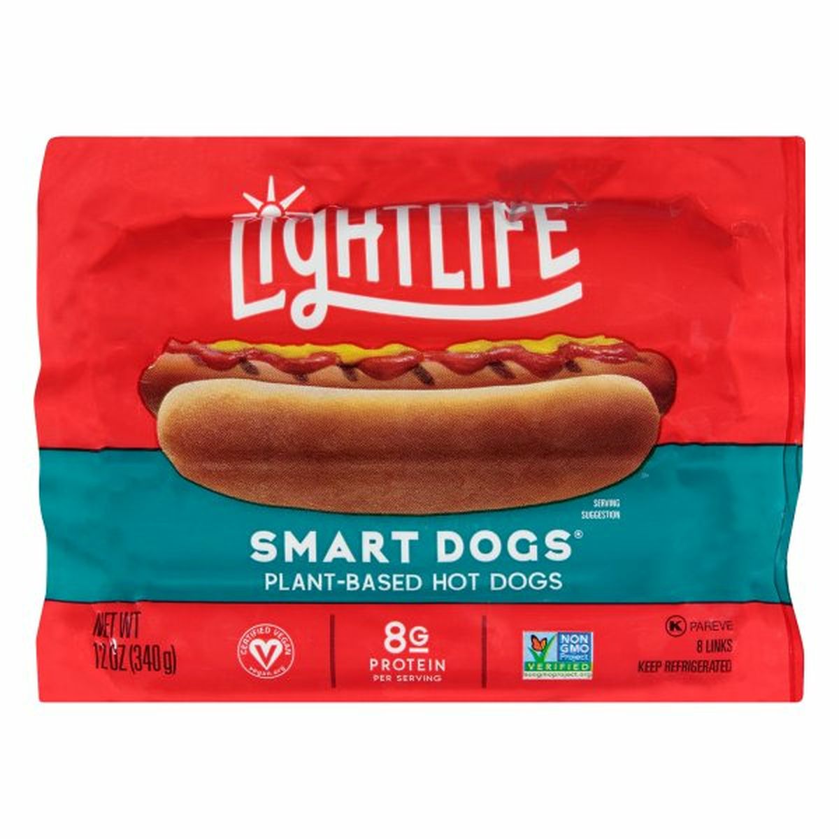 Calories in Lightlife Smart Dogs Hot Dogs, Plant-Based