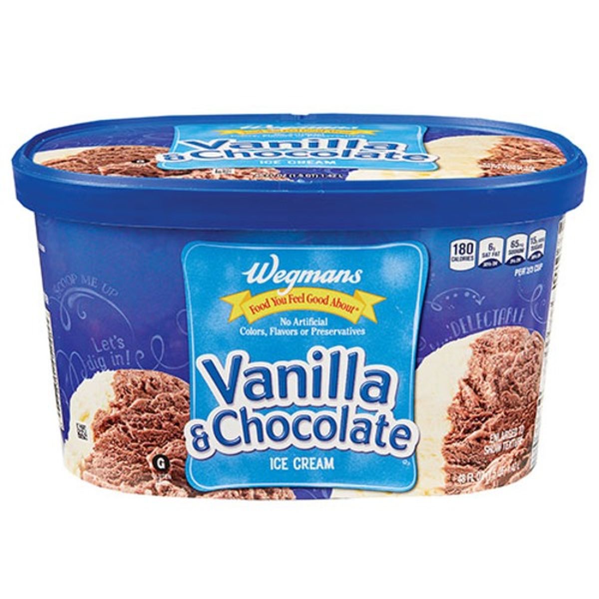 Calories in Wegmans Vanilla & Chocolate Ice Cream
