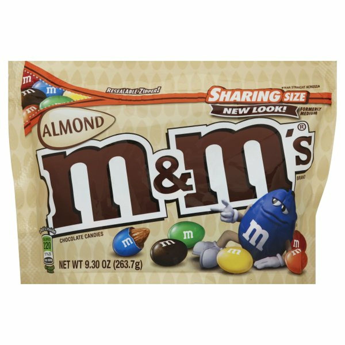 Calories in M&M's Chocolate Candies, Almond, Sharing Size