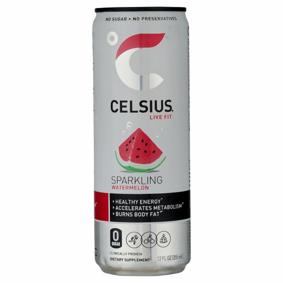 Calories in CELSIUS Sparkling Energy Drink Watermelon