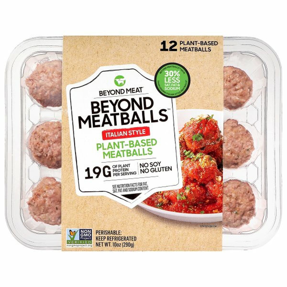 Calories in Beyond Meat balls Meatballs, Plant-Based, Italian Style