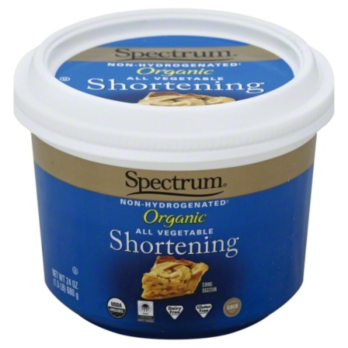 Calories in Spectrum Culinary Shortening, All Vegetable, Organic