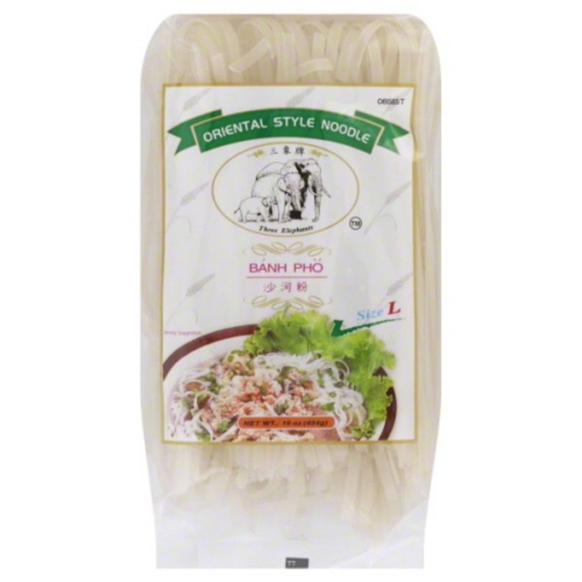Calories in Three Elephants Noodle, Oriental Style, Size L