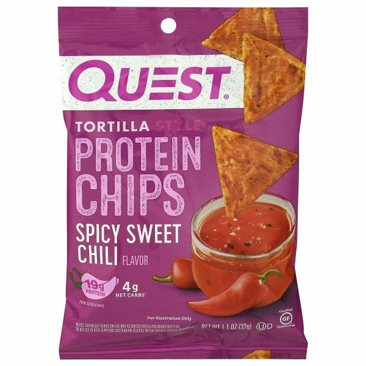 Calories in Quest Protein Chips, Spicy Sweet Chili Flavor, Tortilla Style