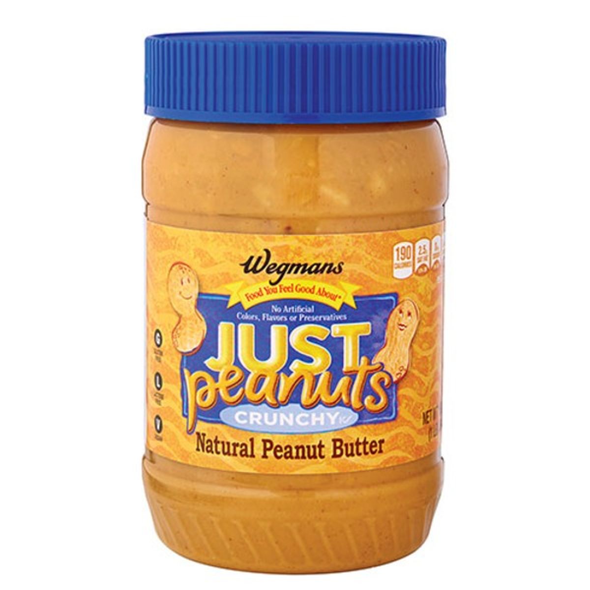Calories in Wegmans Just Peanuts Stir Crunchy Peanut Butter