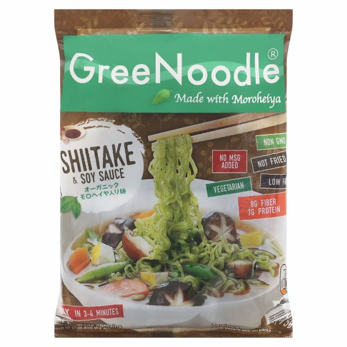 Calories in GreeNoodle Noodles, Shiitake & Soy Sauce
