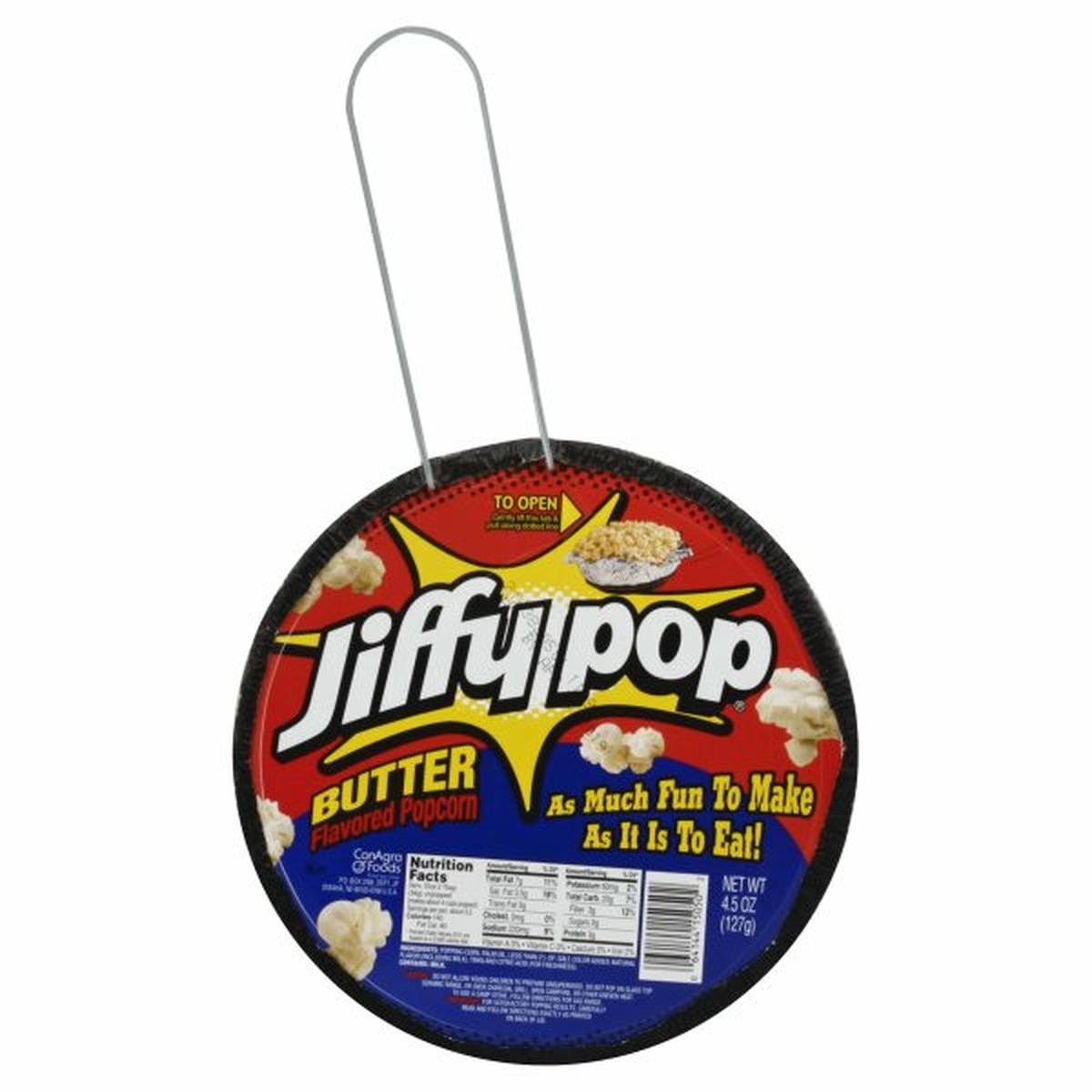 Calories in Jiffy Pop Flavored Popcorn, Butter