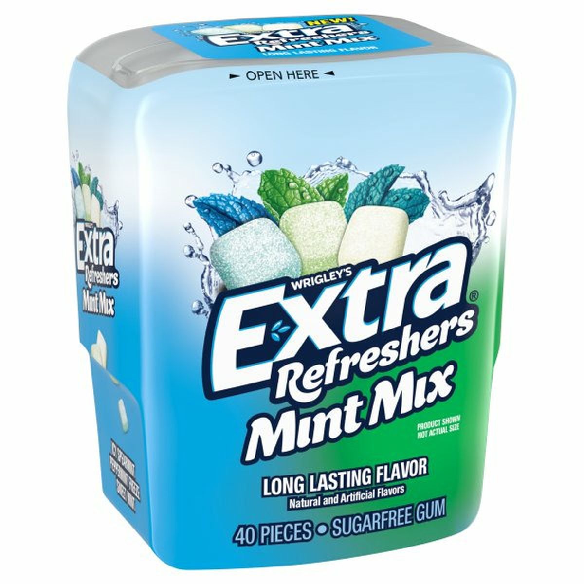 Calories in Extra Refreshers Refreshers Mint Mix Gum Piece Bottle