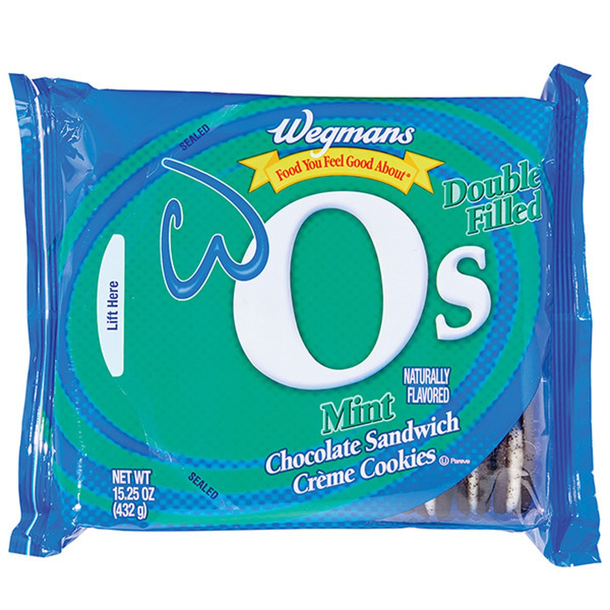 Calories in Wegmans Double Filled Mint W O's: CrÃ¨me-Filled Chocolate Sandwich Cookies
