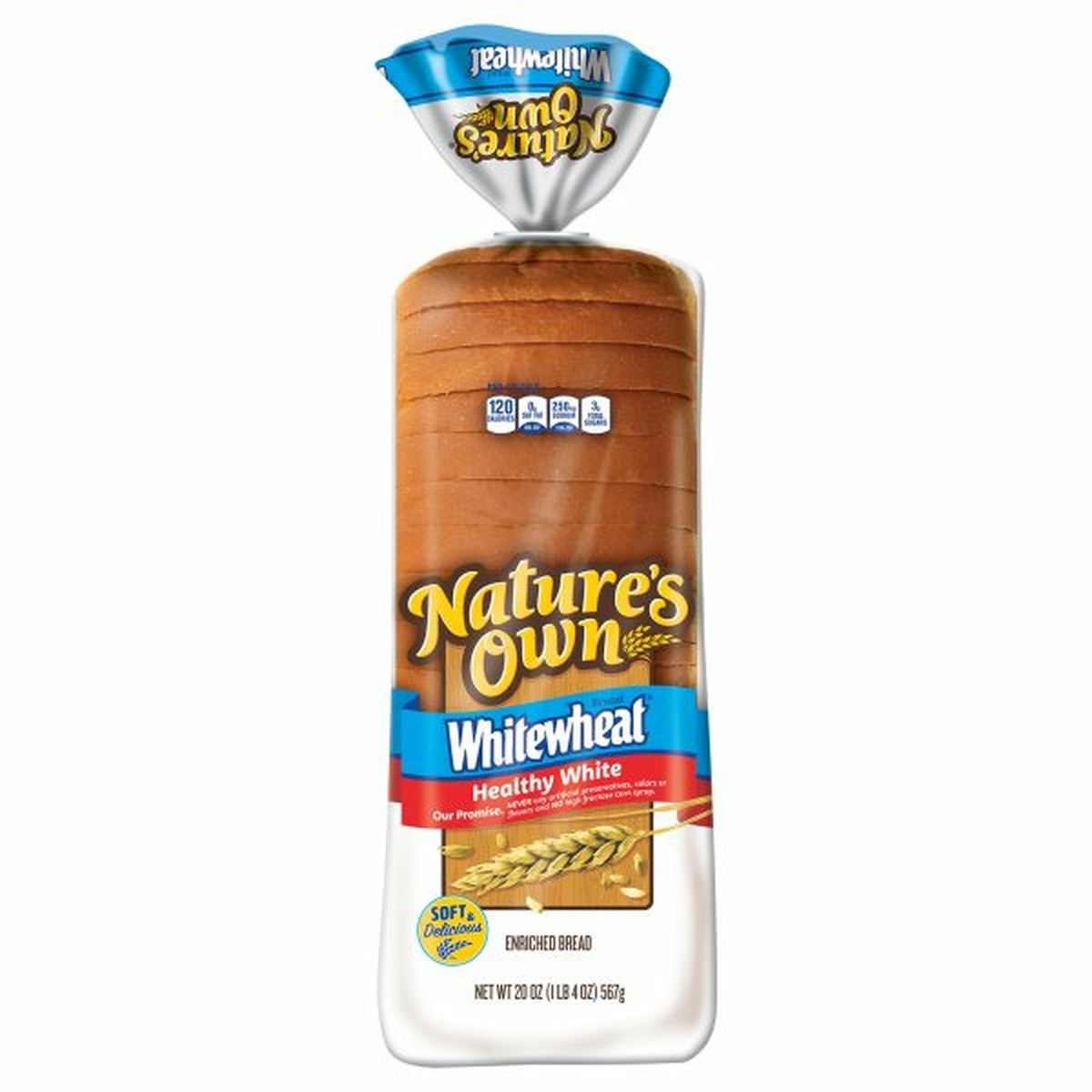 Calories in Nature's Own Whitewheat Bread, Healthy White