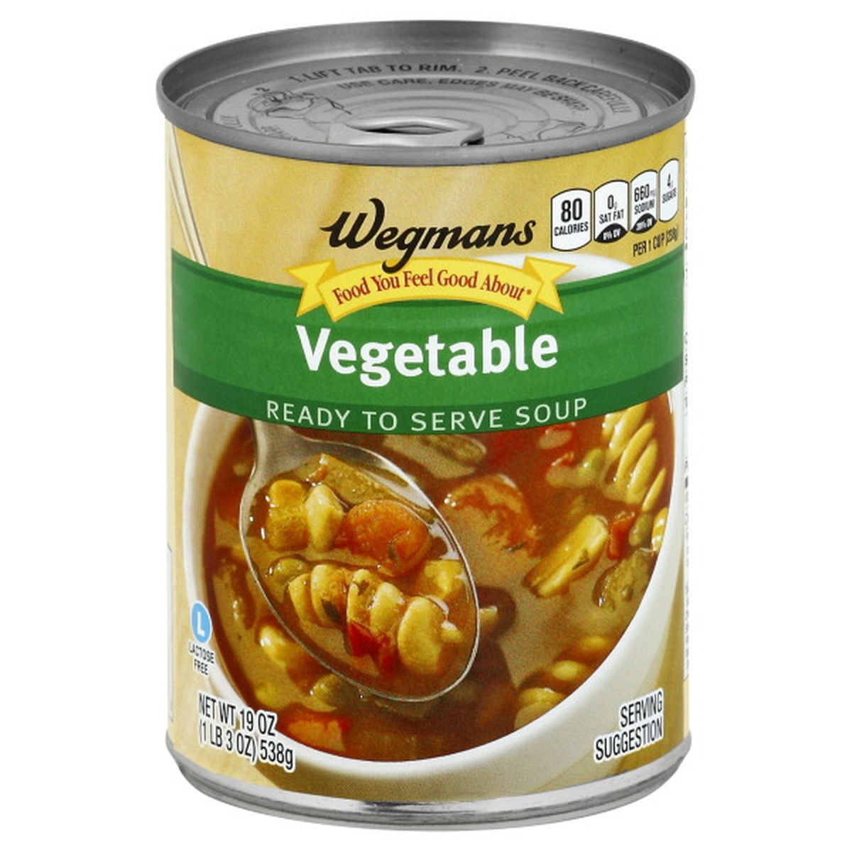 Calories in Wegmans Vegetable Soup
