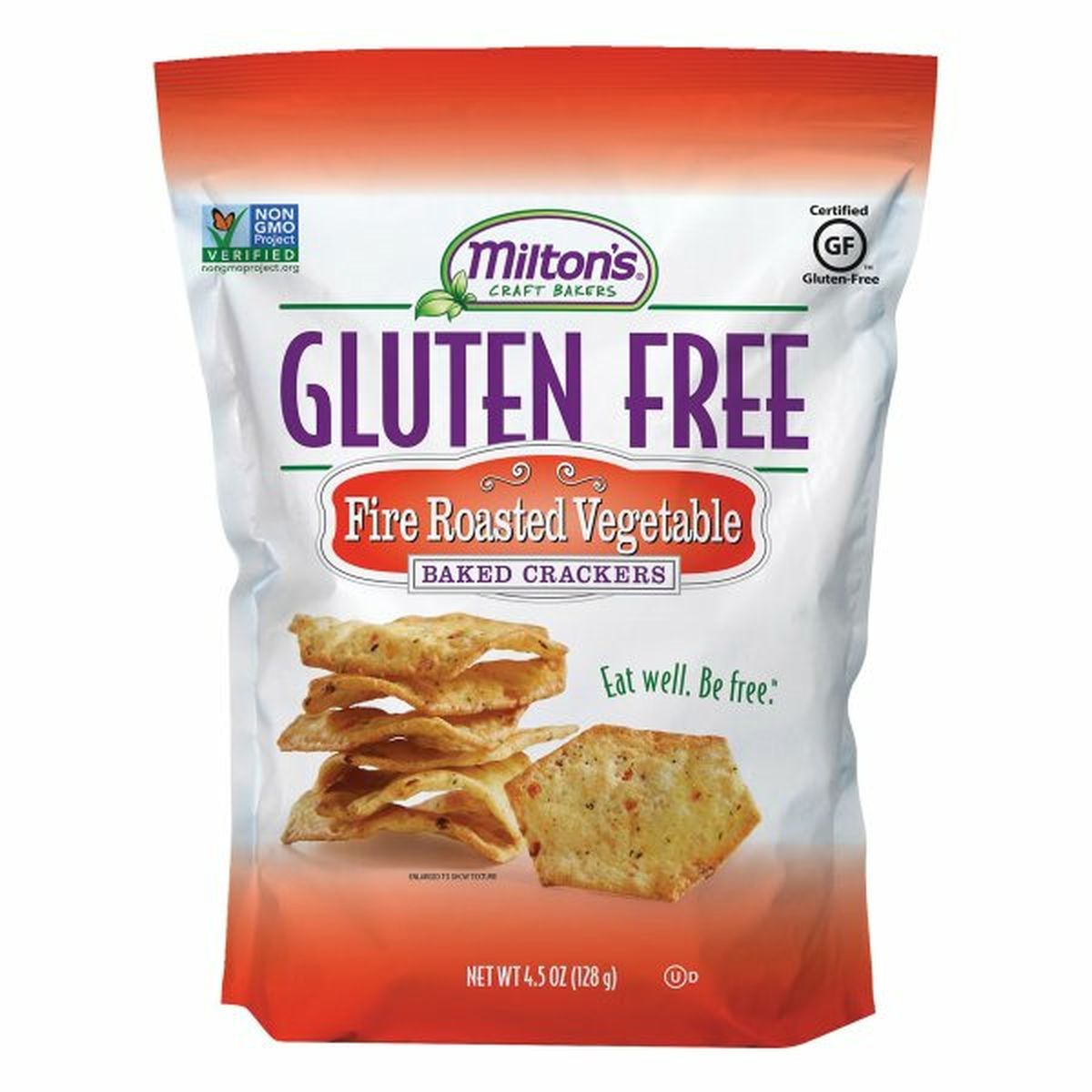 Calories in Miltons Baked Crackers, Gluten Free, Fire Roasted Vegetable
