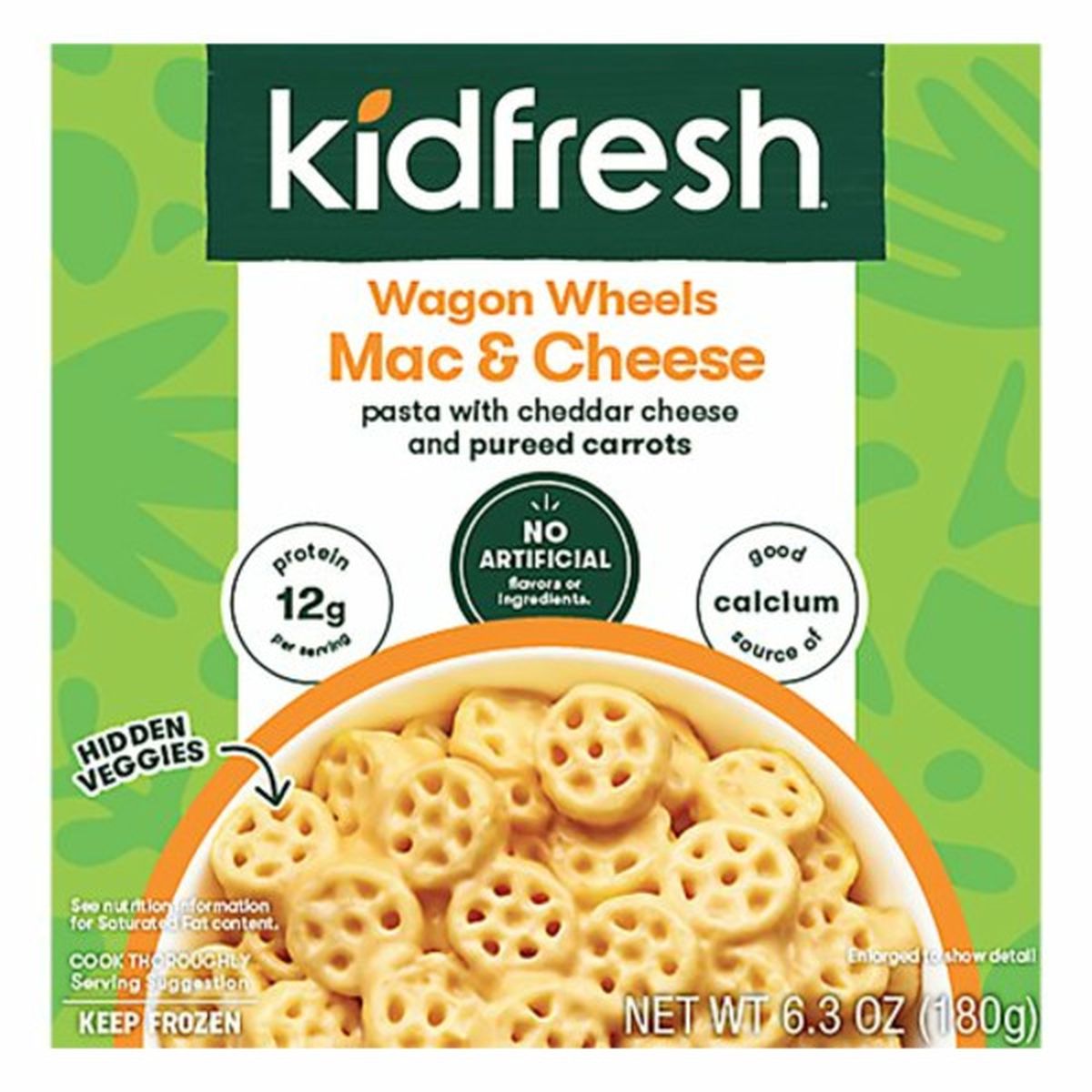 Calories in Kidfresh Mac & Cheese, Wagon Wheels