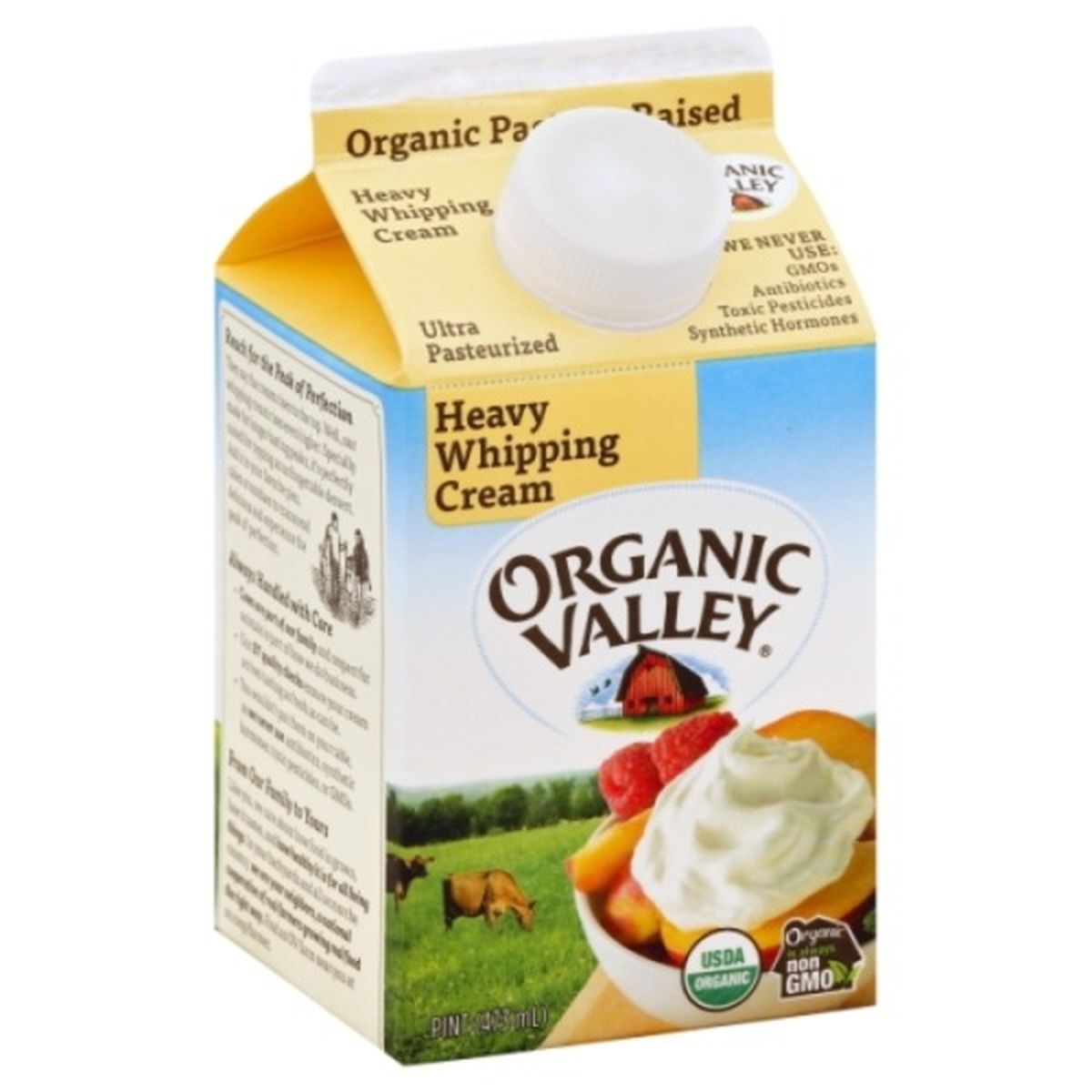 Calories in Organic Valley Whipping Cream, Heavy
