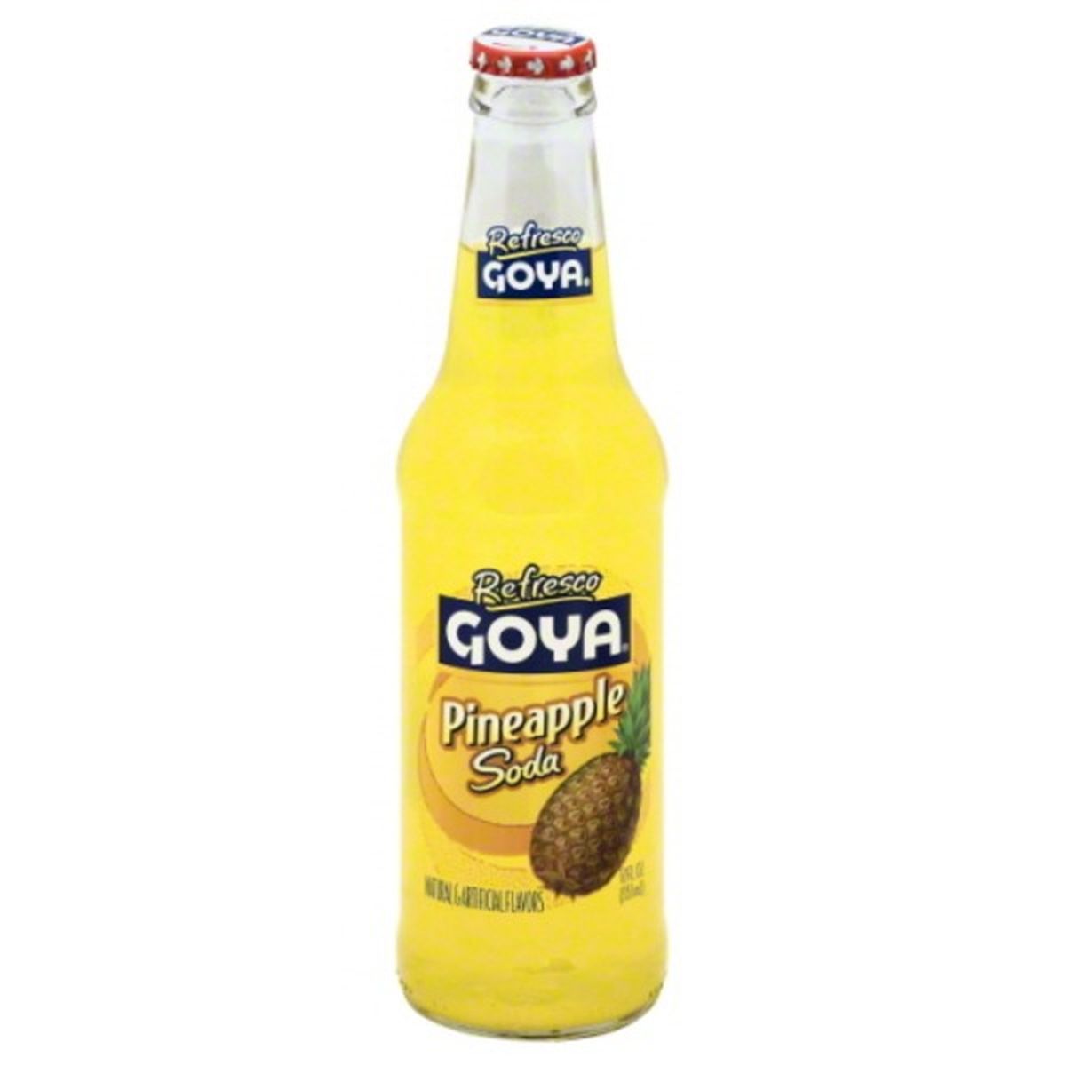 Calories in Goya Refresco Soda, Pineapple