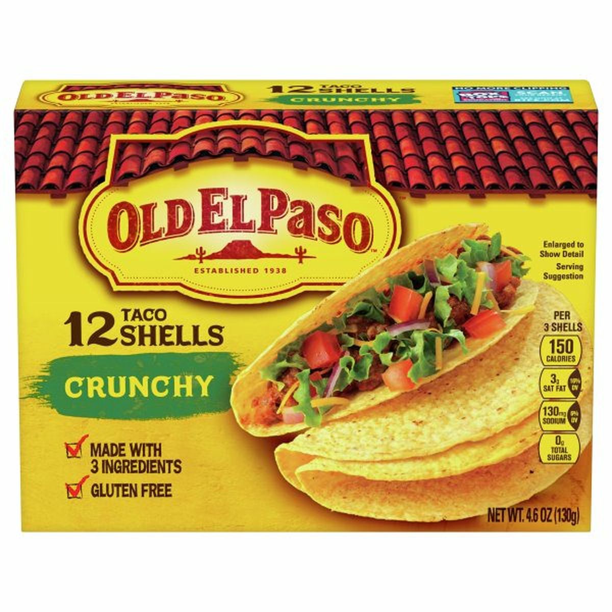 Calories in Old El Paso Taco Shells, Crunchy