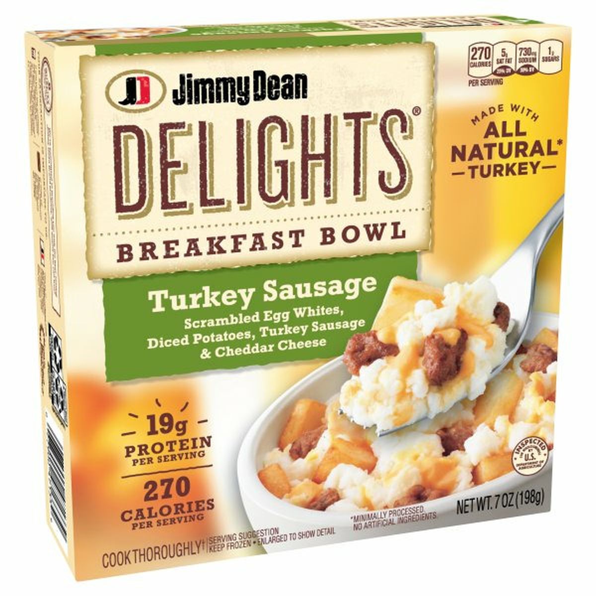 Calories in Jimmy Dean Delights Jimmy Dean Delights Turkey Sausage Breakfast Bowl