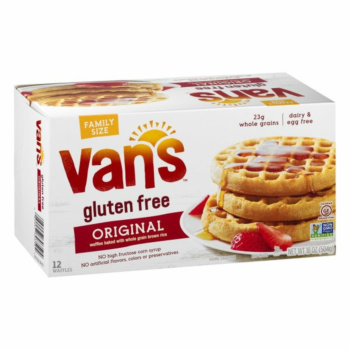 Calories in Van's Natural Foods Waffles, Gluten Free, Original, Family Size
