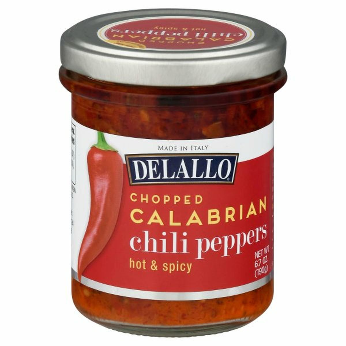 Calories in DeLallo Chili Peppers, Calabrian, Chopped
