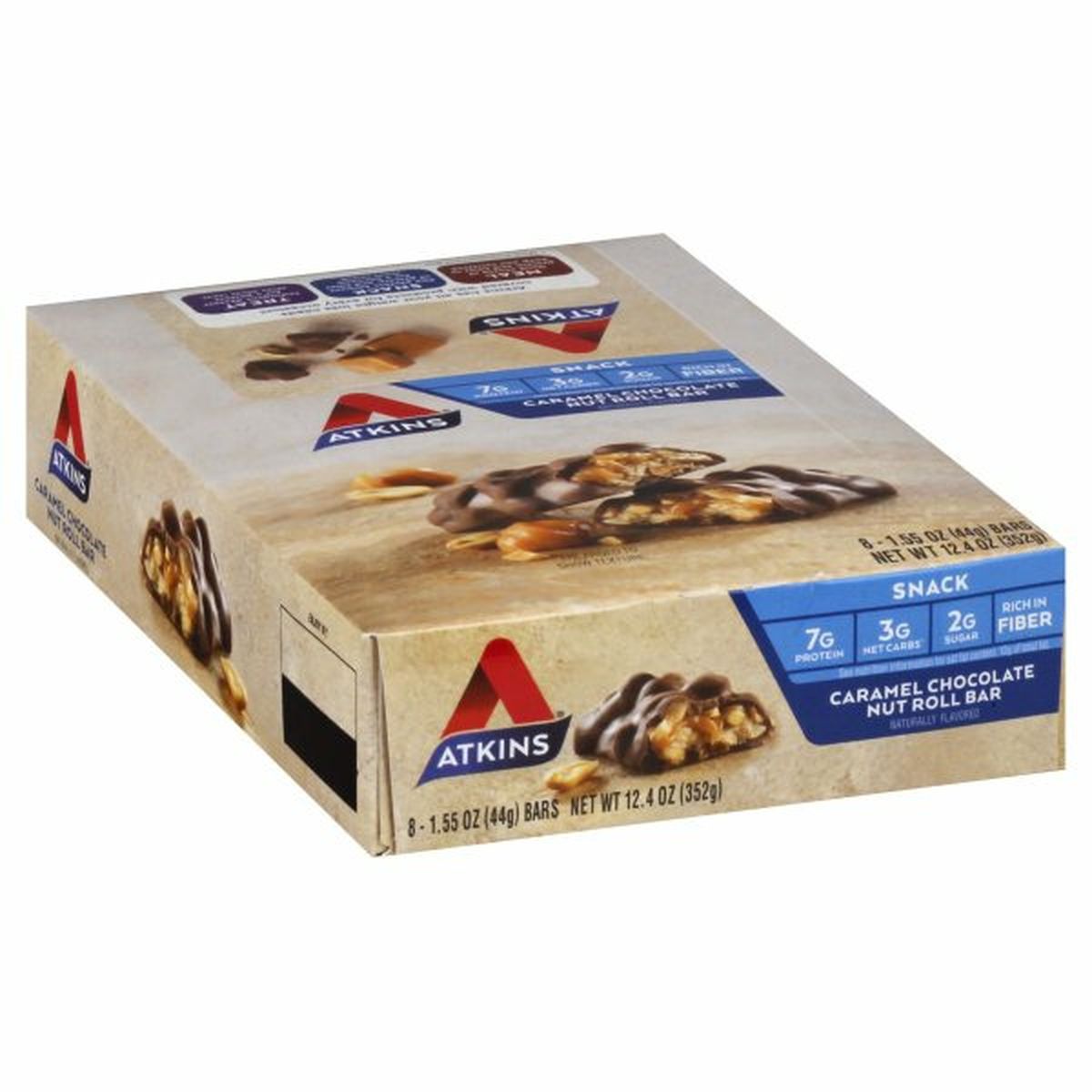 Calories in Atkins Snack Bar, Caramel Chocolate Nut Roll