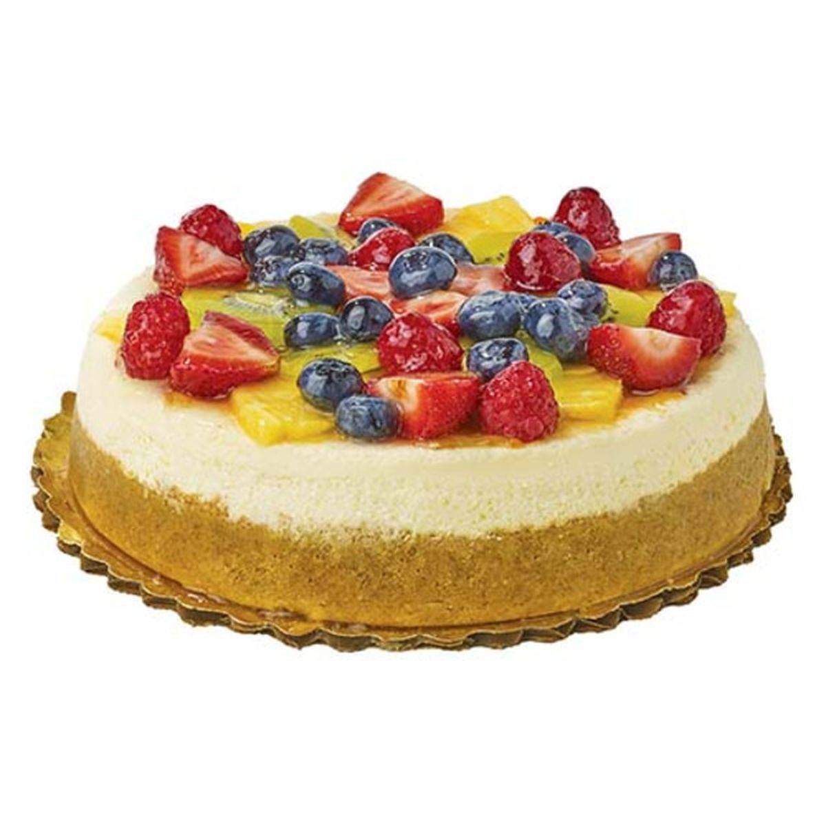 Calories in Wegmans Large Ultimate Fresh Fruit Topped Cheesecake