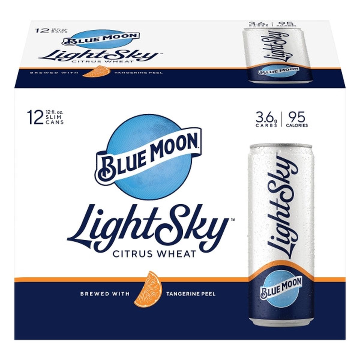 Calories in Blue Moon Light Sky Citrus Wheat Ale 12/12 oz cans