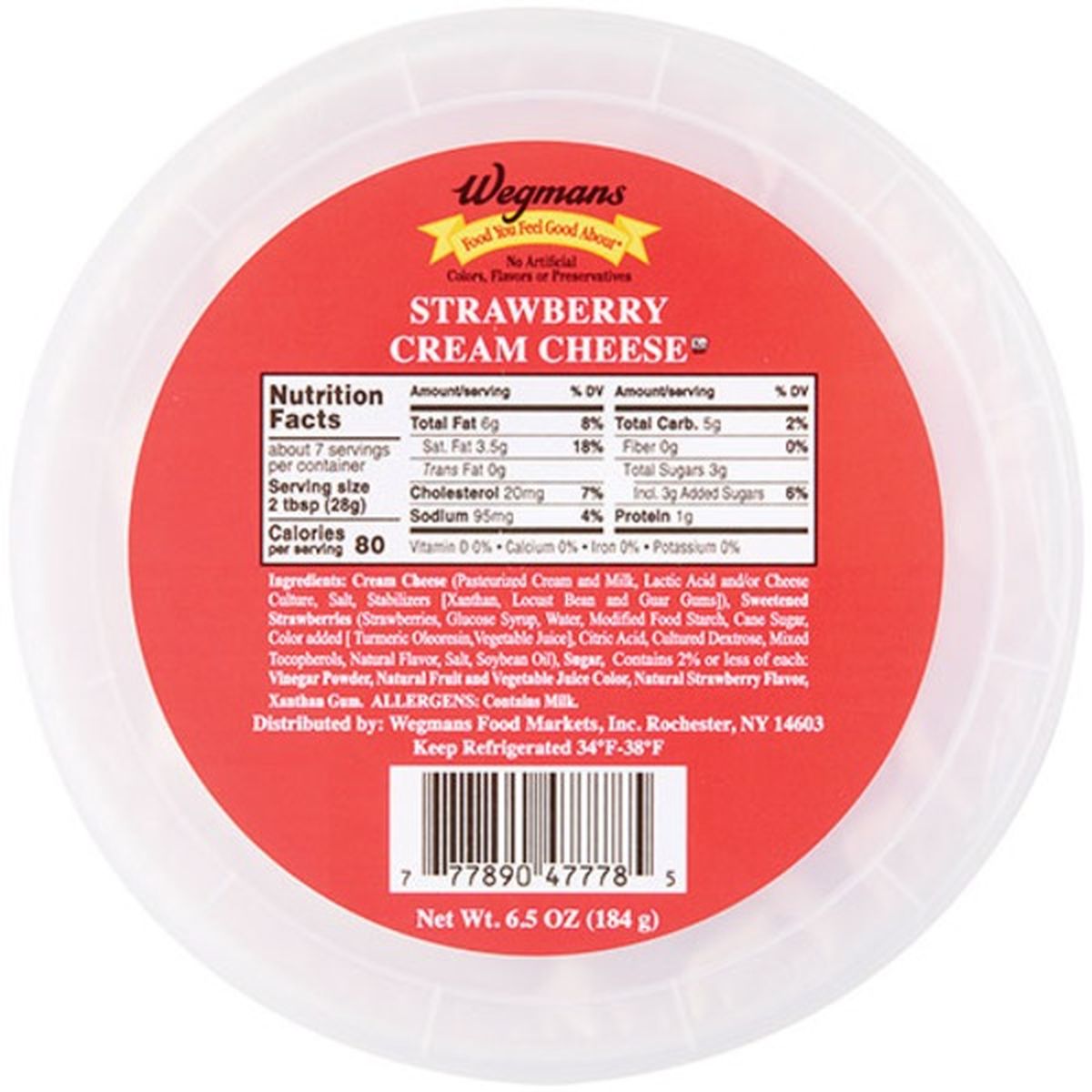Calories in Wegmans Strawberry Cream Cheese