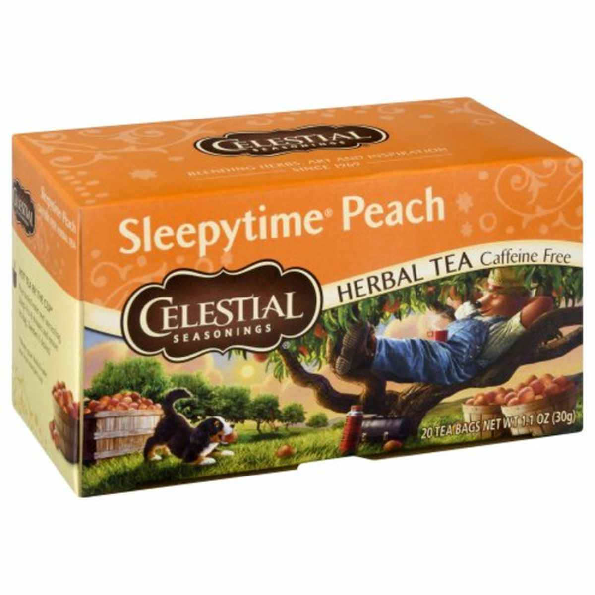 Calories in Celestial Seasonings Herbal Tea, Sleepytime Peach, Caffeine Free, Tea Bags
