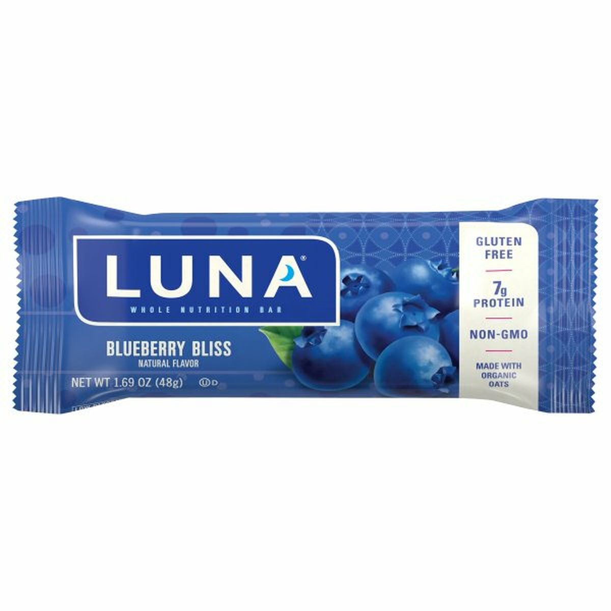 Calories in Luna Whole Nutrition Bar, Blueberry Bliss