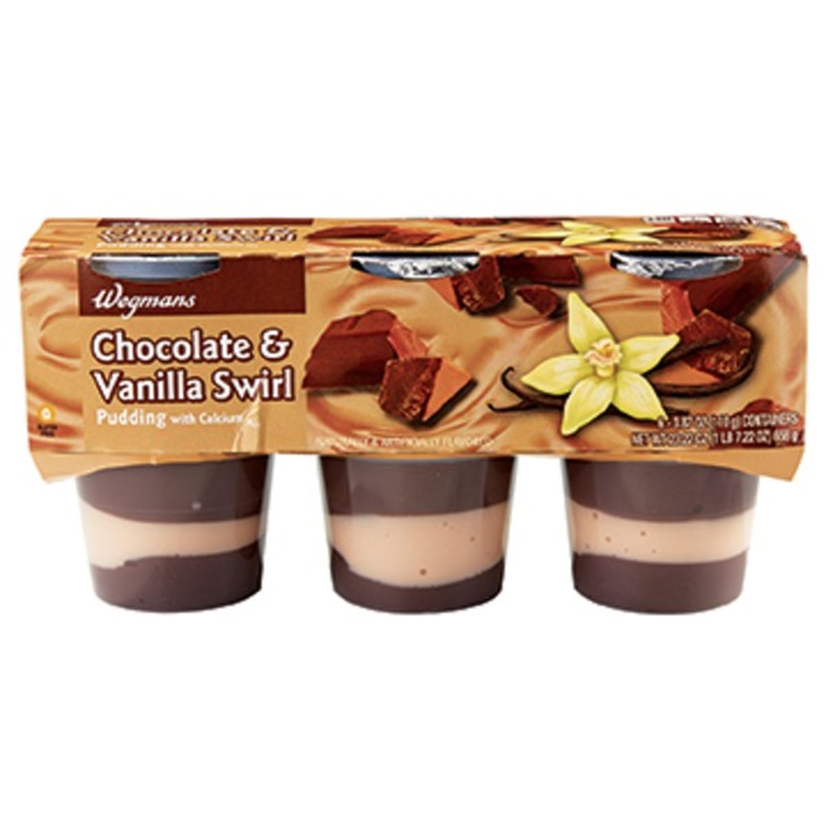 Calories in Wegmans Chocolate & Vanilla Swirl Pudding