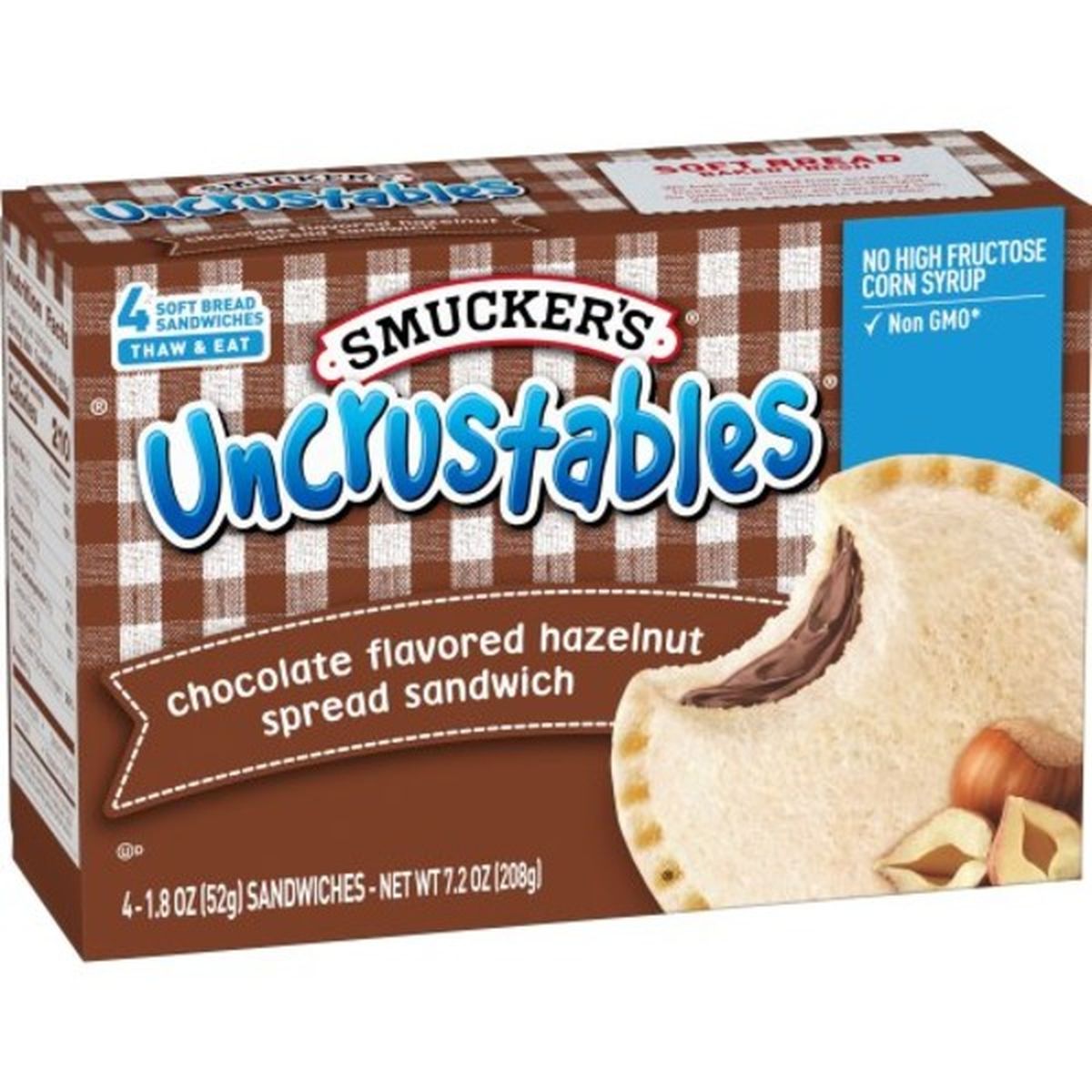 Calories in Smucker's Uncrustables Uncrustable, Unflavored