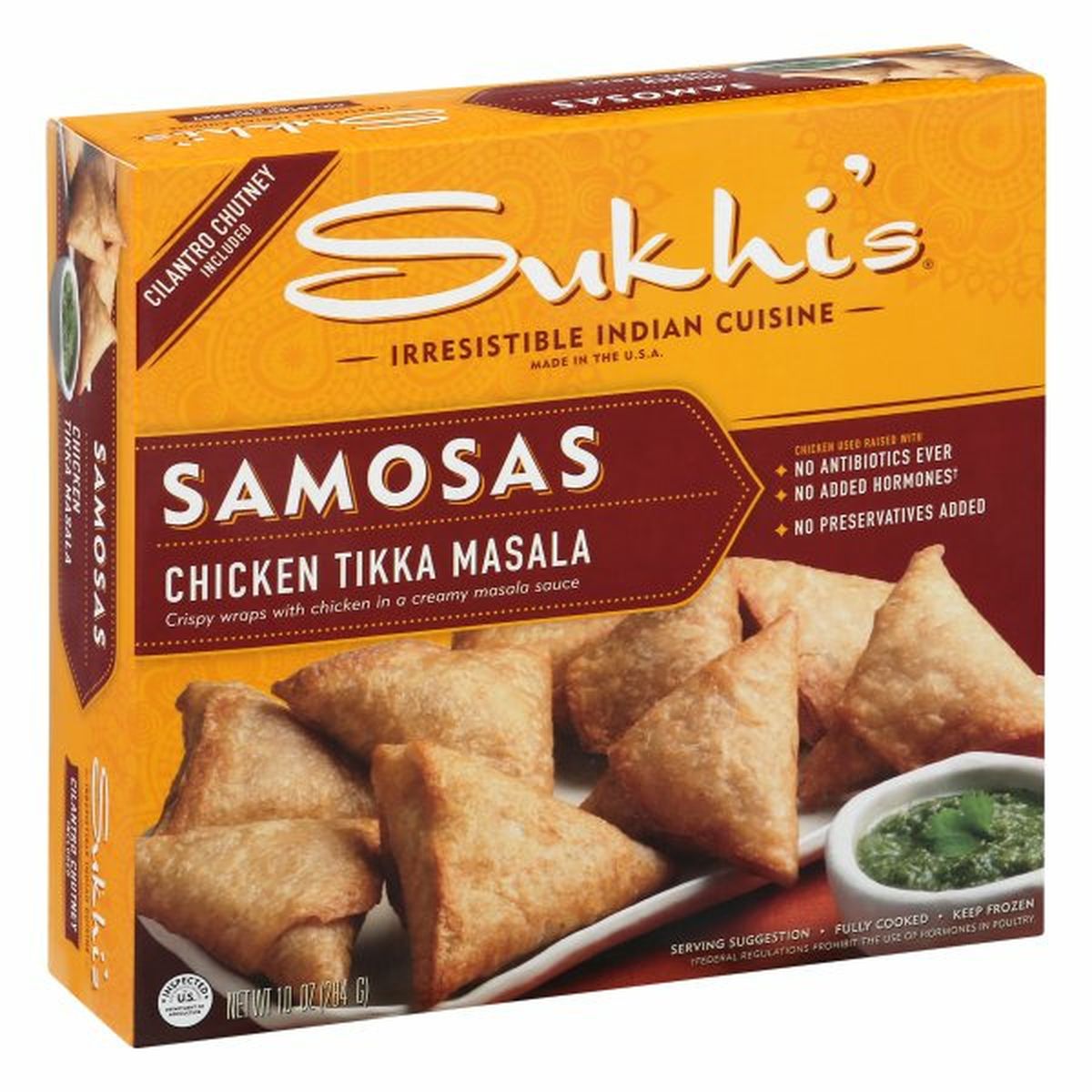 Calories in Sukhi's Samosas, Chicken Tikka Masala