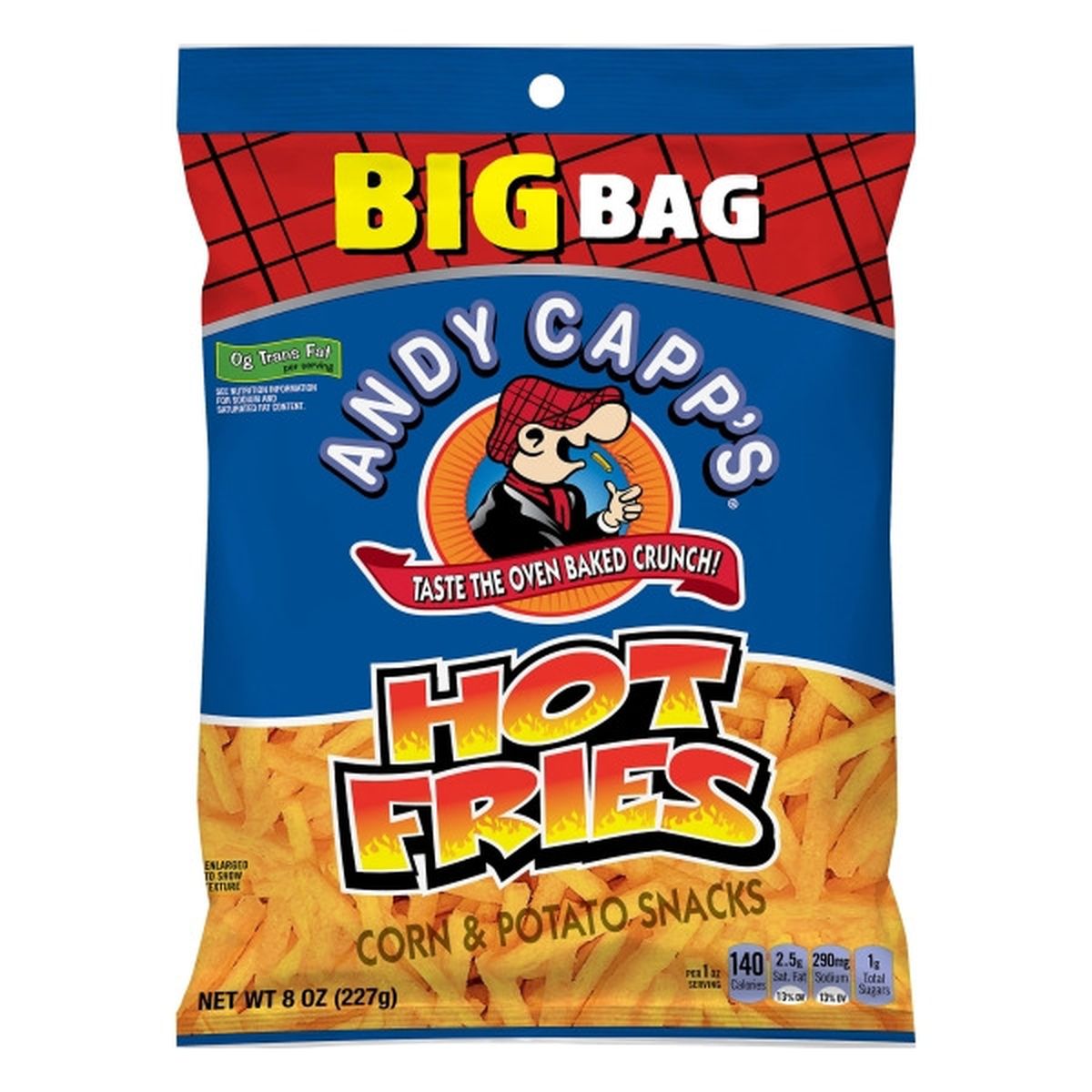 Calories in Andy Capp's Hot Fries Corn & Potato Snacks