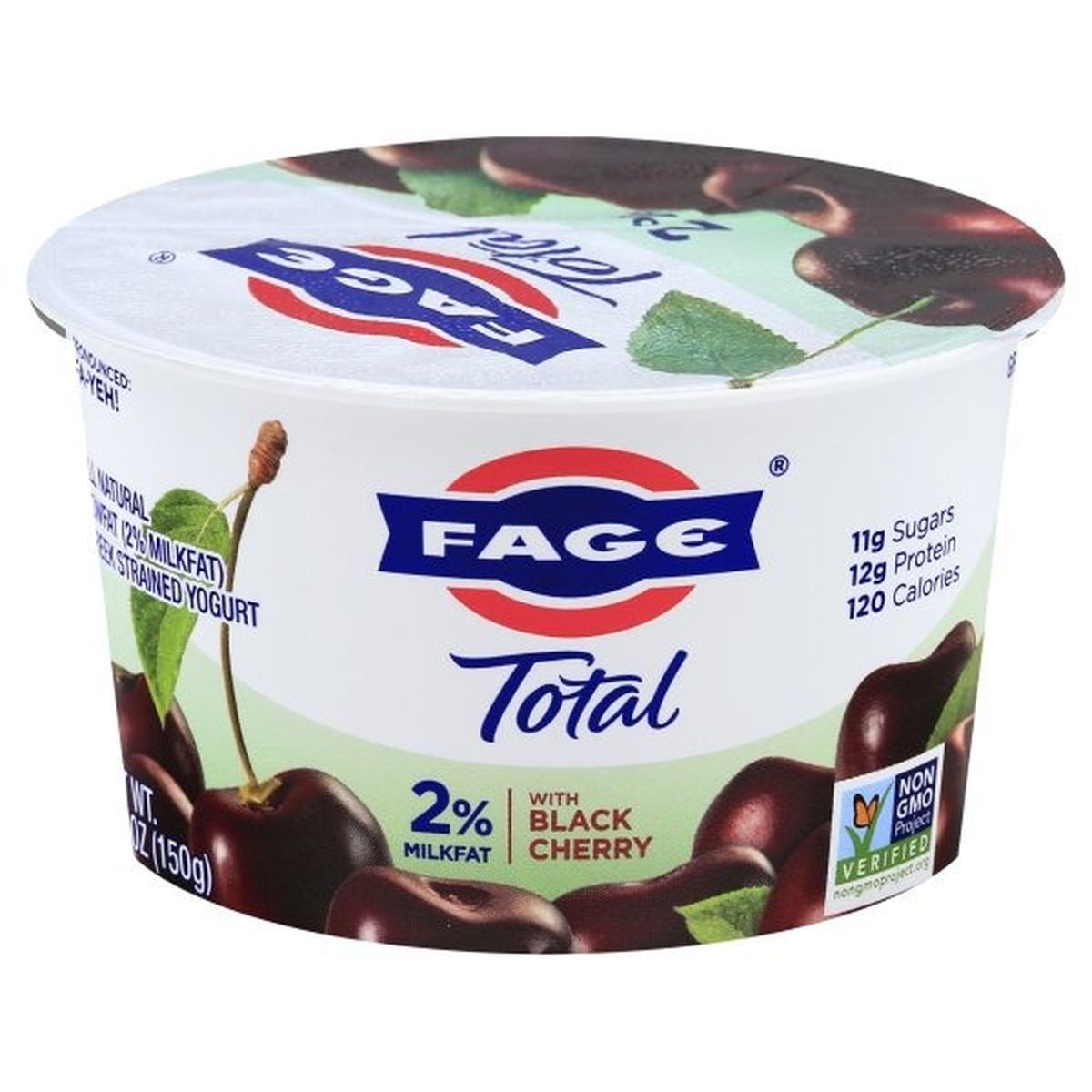 Calories in FAGE Total Yogurt, Greek, Lowfat, Strained, with Black Cherry