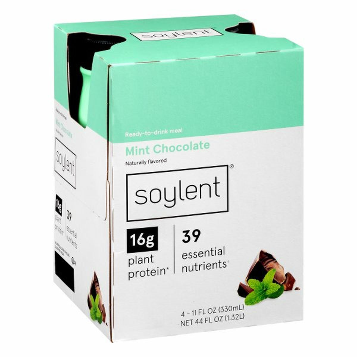 Calories in Soylent Ready-to-Drink Meal, Mint Chocolate, 4 Pack