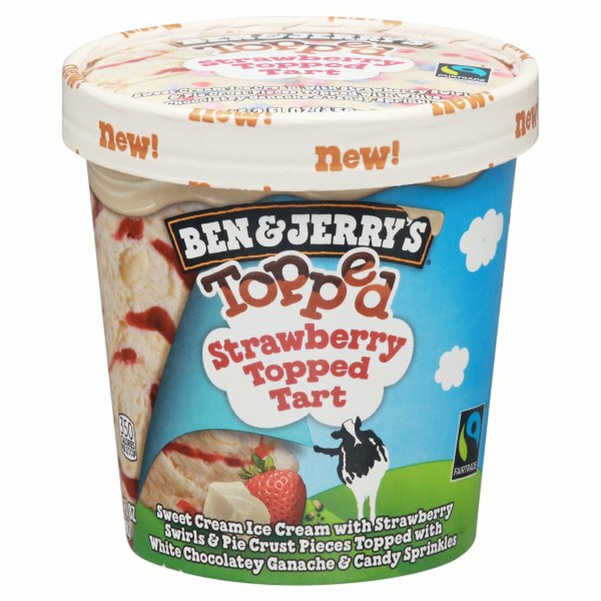 Calories in Ben & Jerry's Ice Cream, Strawberry Topped Tart, Topped