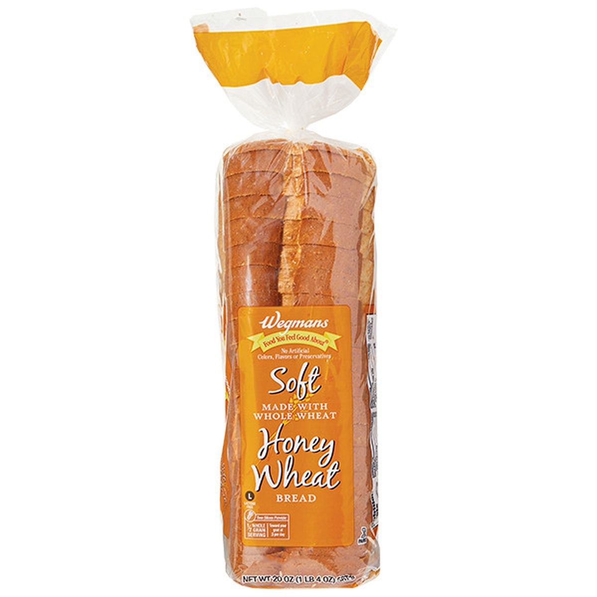 Calories in Wegmans Soft Honey Wheat Bread