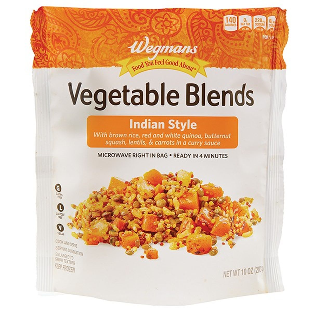 Calories in Wegmans Blends, Vegetable, Indian Style